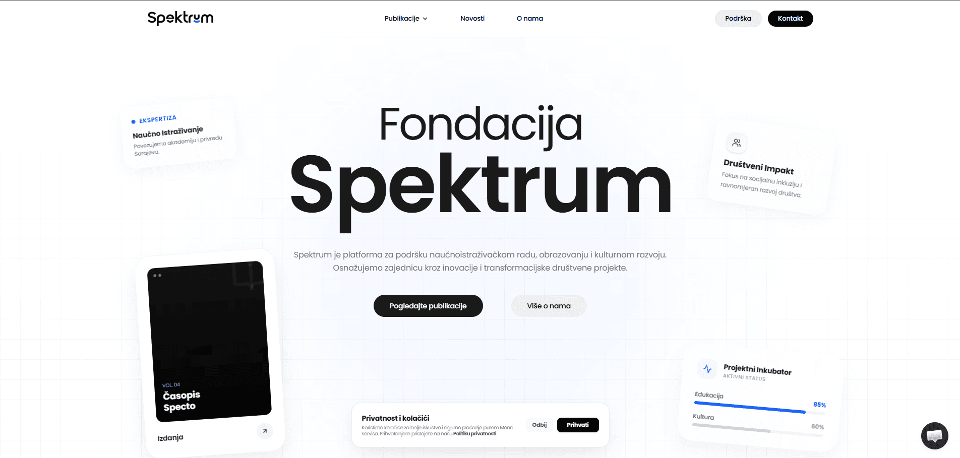 Fondacija Spektrum website