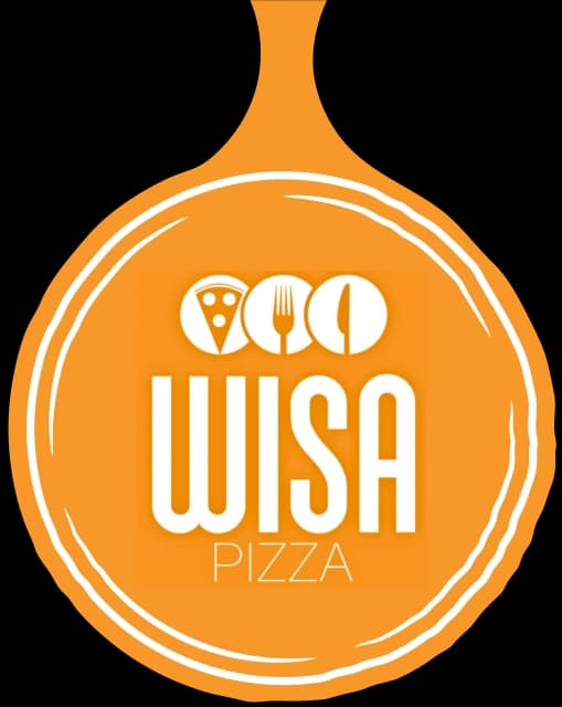 Wisa Pizza logo on an orange pizza peel